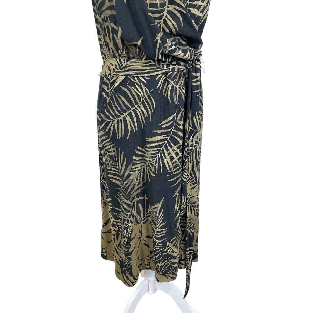Tommy Bahama Modal Jersey Knit Faux Wrap Dress Sz M Tropical Vacation Travel - Picture 6 of 12
